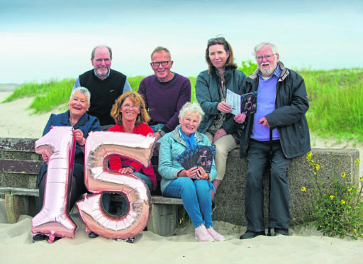 Nairn Book and Arts Festival founders Alison and George Gray with past chairmen and chairwomen