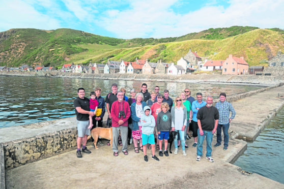 Residents in Crovie.
Picture by Derek Ironside