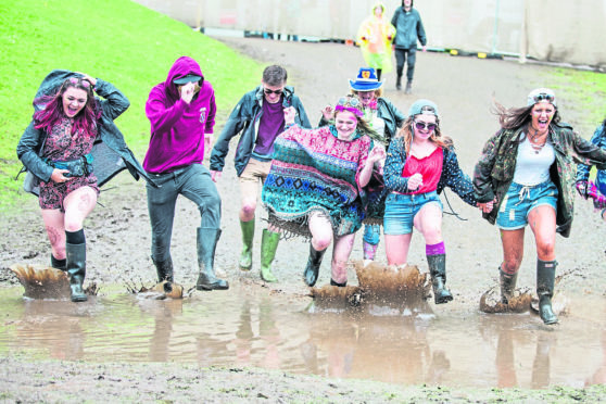 Revellers at the festival in 2018