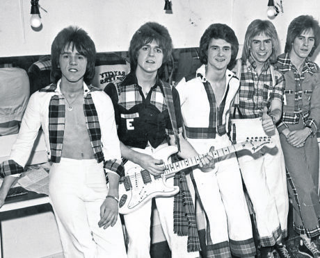 Alan Longmuir, far right, with his fellow Bay City Rollers, from left, Stuart Wood, Eric Faulkner, Les McKeown and Derek Longmuir.