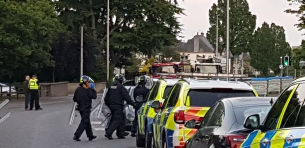 Armed police officers in Aberdeen.