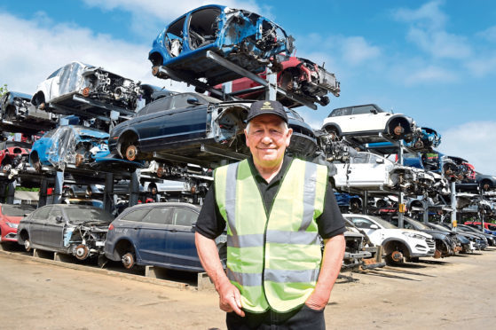 Sandy Dalgarno at Overton Vehicle Dismantlers.