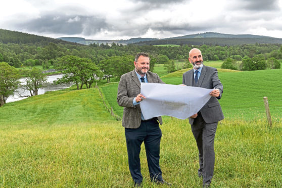 Mark Fresson (left), of NORR architects, with Gordon and MacPhail managing director Ewen Mackintosh at the site of the proposed new distillery.