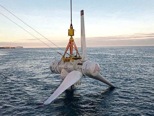 Meygen turbine in Pentland Firth.