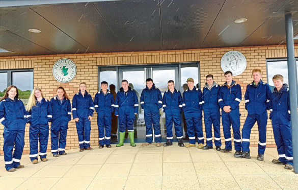 The youngsters taking part in the Ringlink Scotland pre-apprenticeship scheme.