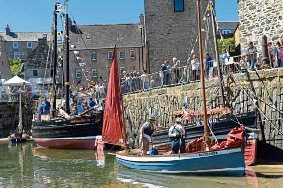 Portsoy Harbour during last year's Traditional Boat Festival.