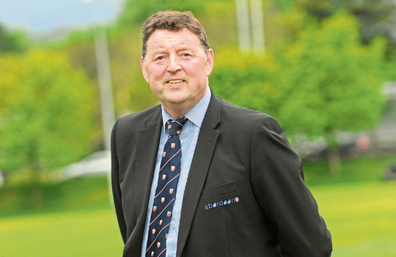 Aberdeen Grammar rugby team's Chairman Gordon Thomson.