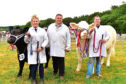 Rebecca Stuart, Blair Duffton and Garry Patterson with the beef interbeed winners.