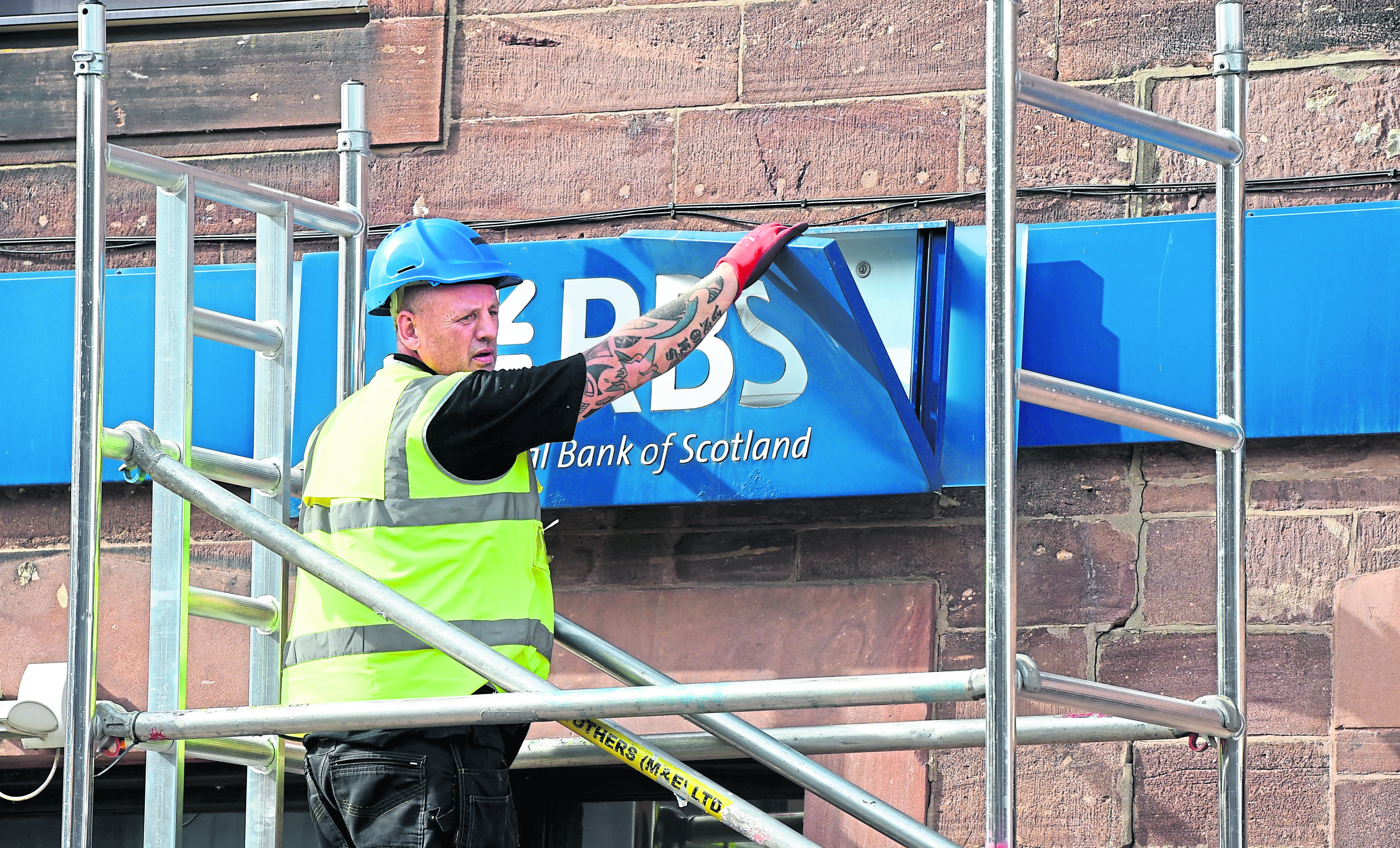 The RBS in Turriff closing down.