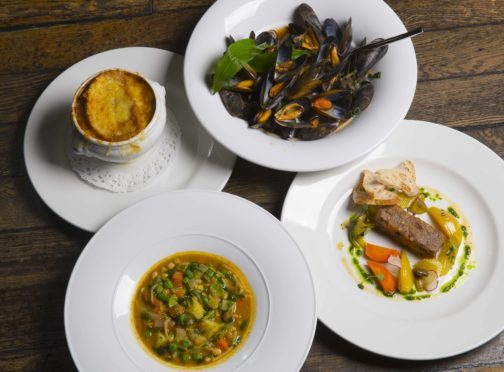 Items from the Cafe Boheme menu laid on during Aberdeen Restaurant Week in February 2018