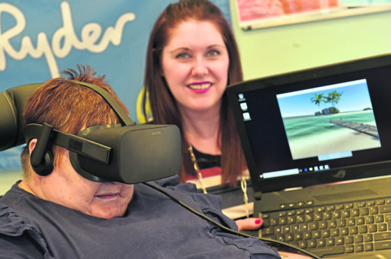 Sue Ryder in Kincorth has unveiled new virtual reality kits for its residents.
Picture of (L-R) resident Kathleen Robertson and manager Emma Leiper Finlayson.

Picture by Kenny Elrick.