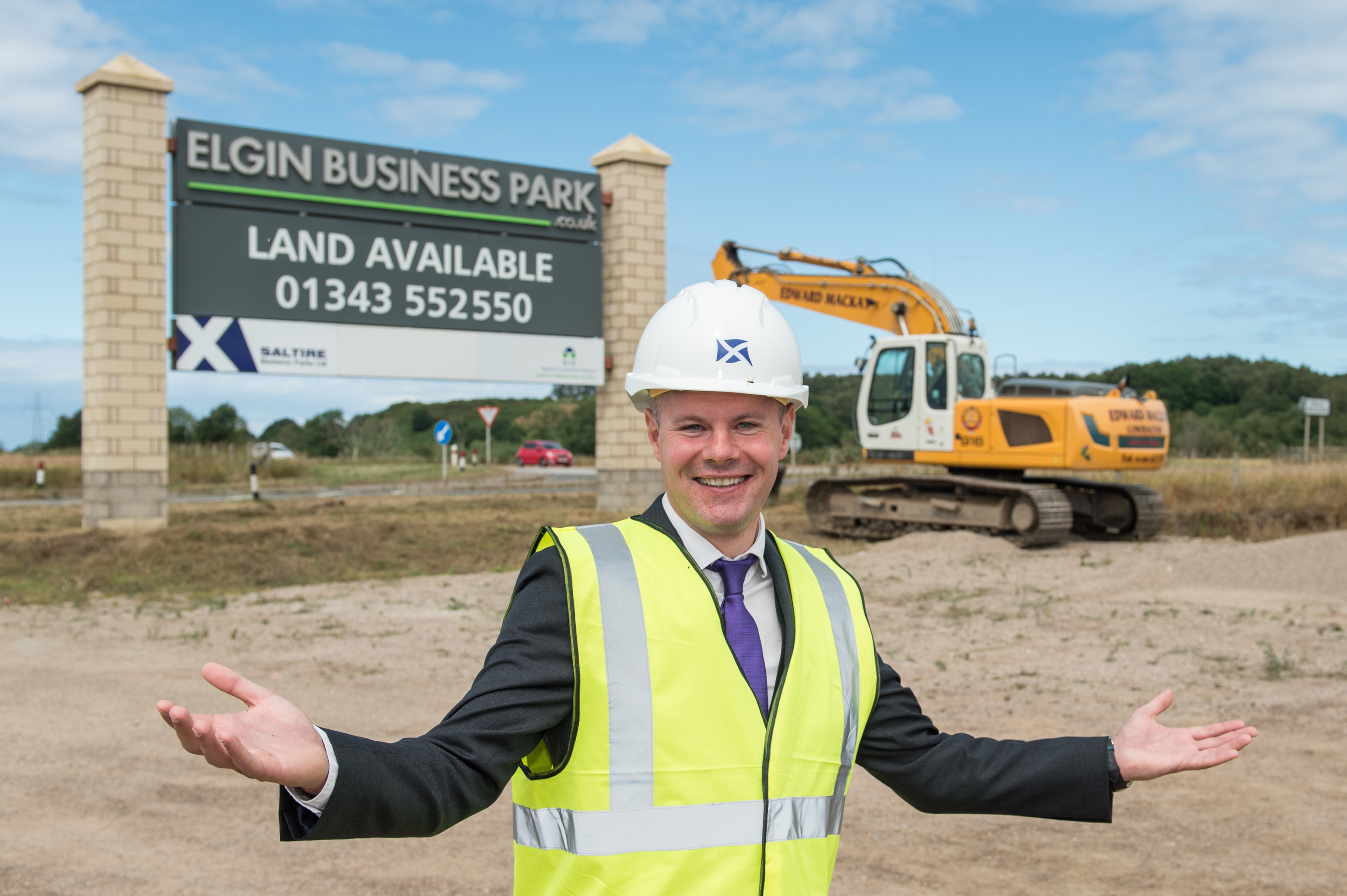 The Scottish Government's Finance Minister Derek Mackay visits Elgin Business Park.