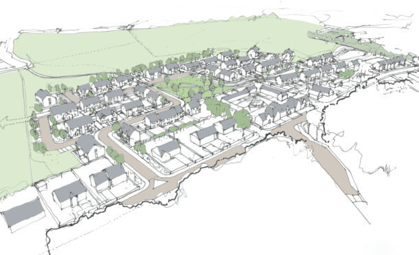 An overhead sketch of the planned development