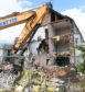 The demolition of the flats in Logie Avenue.