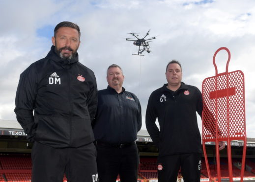 The Dons training sessions will now be watched over using Drone.