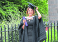 Caroline Litts, 26, graduated with a first class honours in nutrition studies yesterday