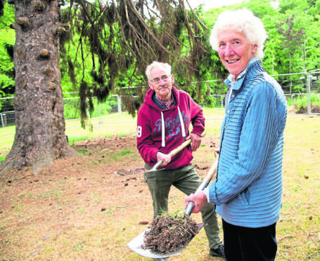 Kathy Fraser and Syd Fraser at the site of the new development.