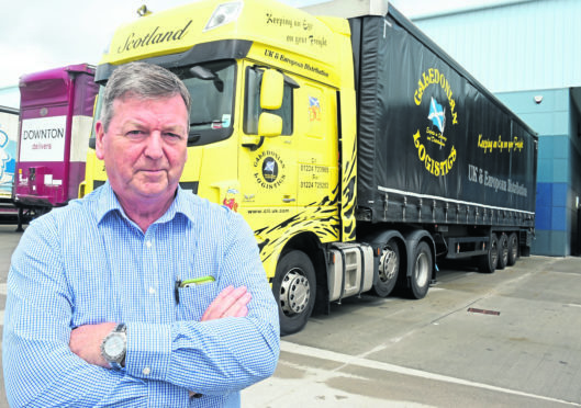 Managing Director, Derek Mitchell of Caledonian Logistics, Oldmeldrum. 
Picture by Jim Irvine