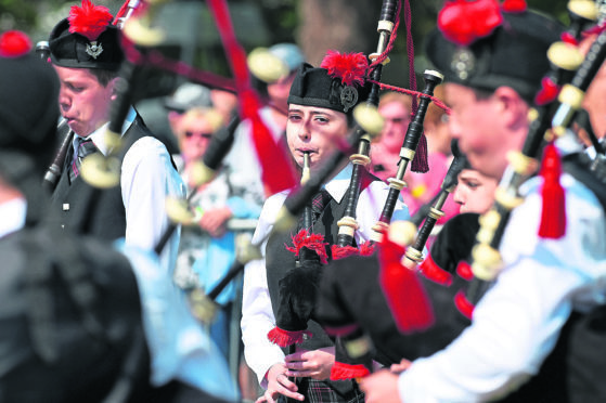 The 2018 European Pipe Band Championships were held in Forres.
Picture by Sandy McCook.