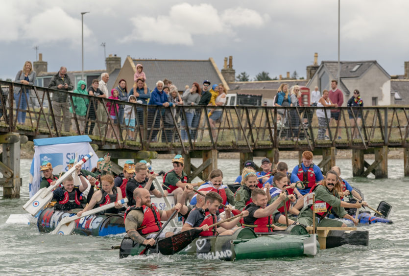 RAF Lossiemouth raft race money handed out