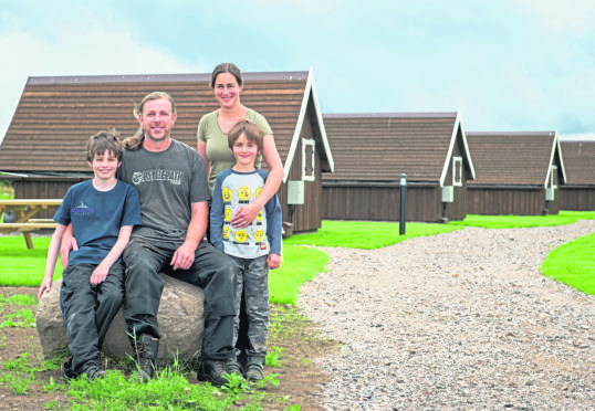 The family Sutherland (L-R) - Arran, George, Karen and Luke.
Picture by Jason Hedges.