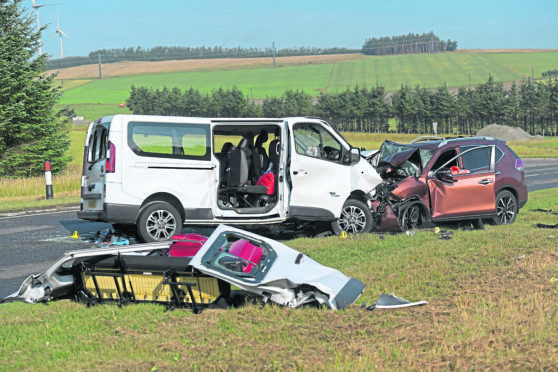 The accident happened on the A96 between Huntly and Keith.
Photo by Kath Flannery.