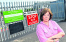 Wendy Agnew at the Stonehaven Recycling and Waste Centre, Redcloak, Stonehaven, which is closed.
