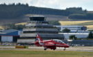 Red Arrows arriving at Aberdeen International Airport.

Picture by KENNY ELRICK     25/07/2018