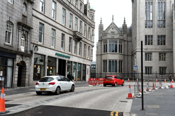 A new mini-roundabout at Upperkirkgate has caused signage concerns