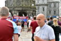 Fans gather before tonights match in Aberdeen's Castlegate.

Picture by Scott Baxter