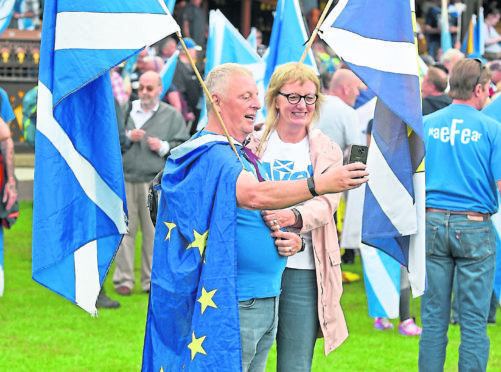 SNP Rally and march through the streets of Inverness on Saturday afternoon.