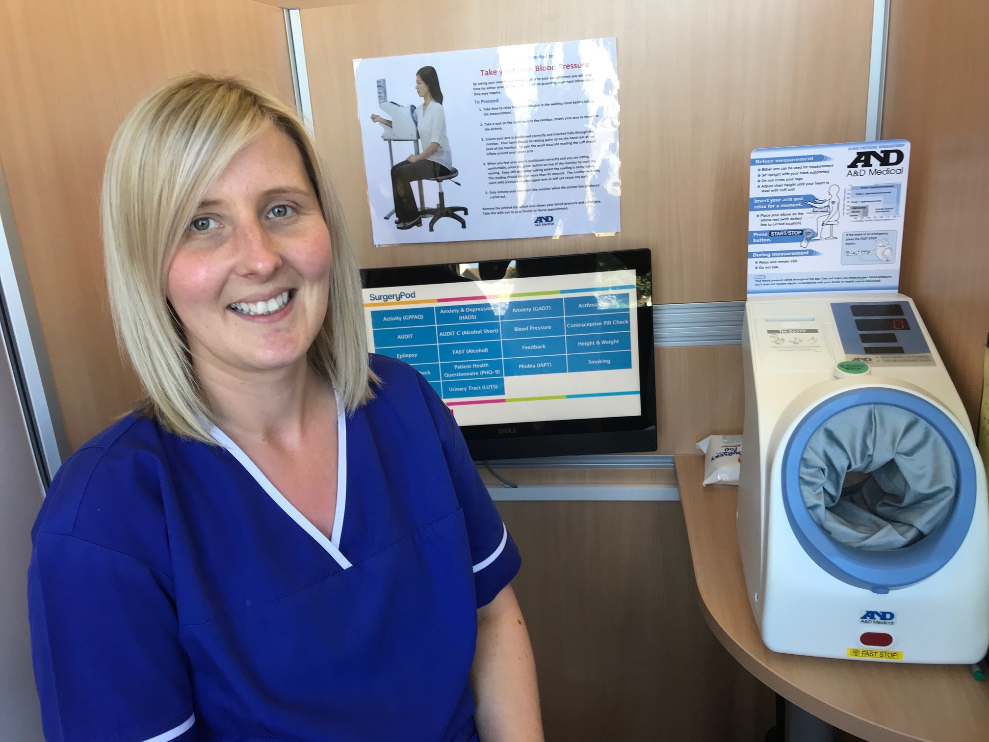 Macduff Medical Practice has introduced a surgery pod to their waiting area.