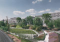 Artist's impression of the regenerated Union Terrace Gardens.