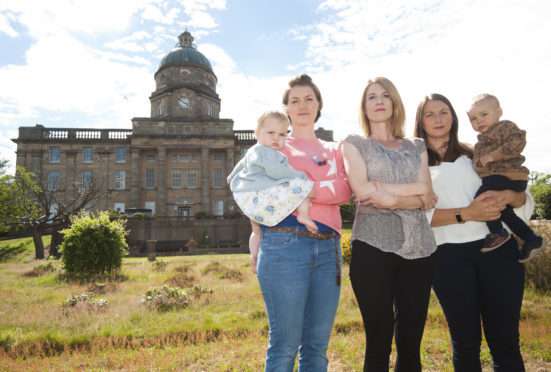 Amy Allen holding Edith Grace Allan 9 months, Kirsty Watson and Sarah Medcraf holding Jacob Medcraf 13 month are part of the campaign.