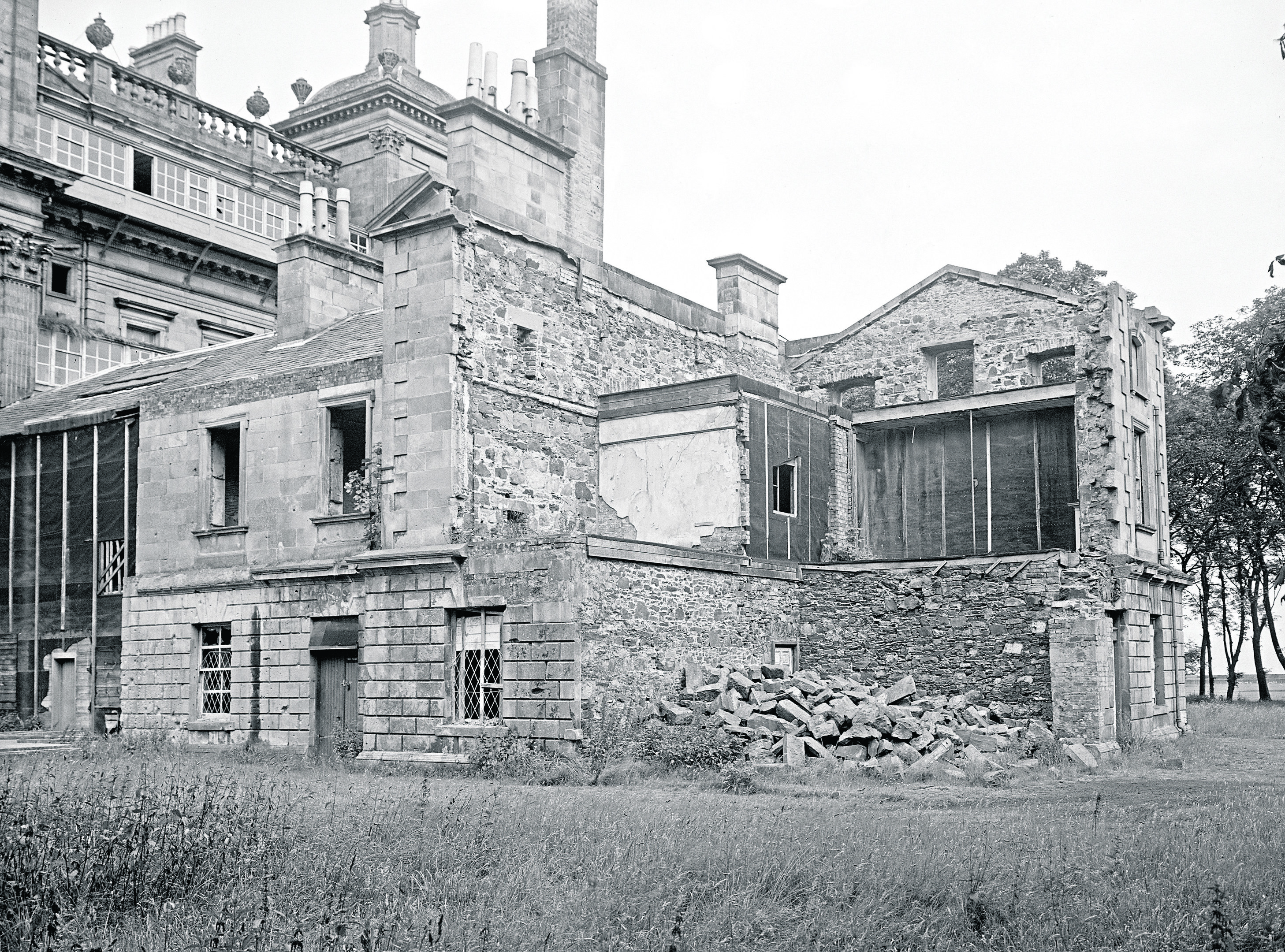 Duff House after being bombed.