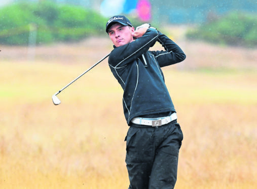 Stonehaven amateur Sam Locke in action.