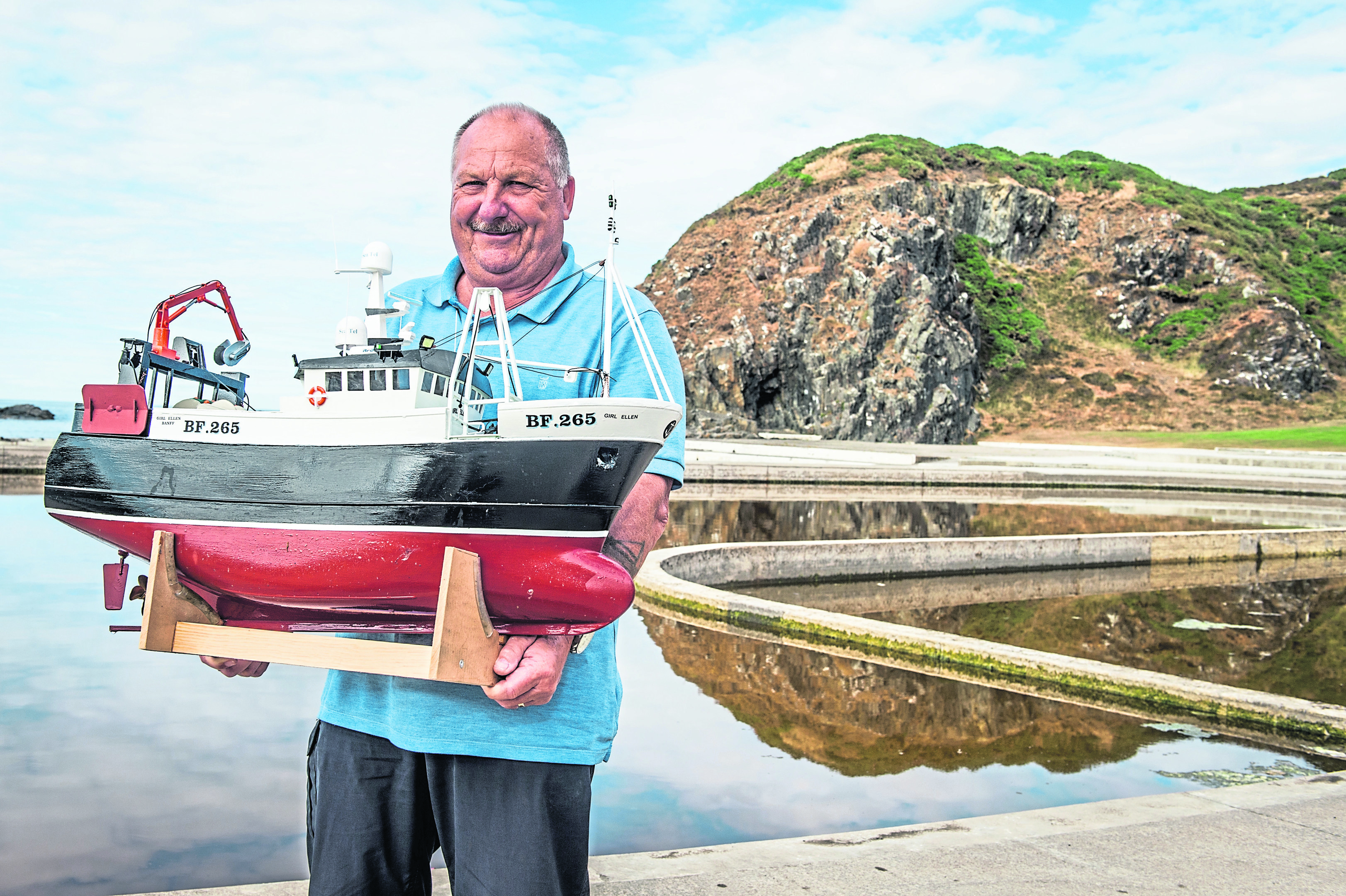 Alex Oldman is pictured with his model radio controlled boat at Tarlair Swimming Pool, Banff, Aberdeenshire.
Picture by Jason Hedges