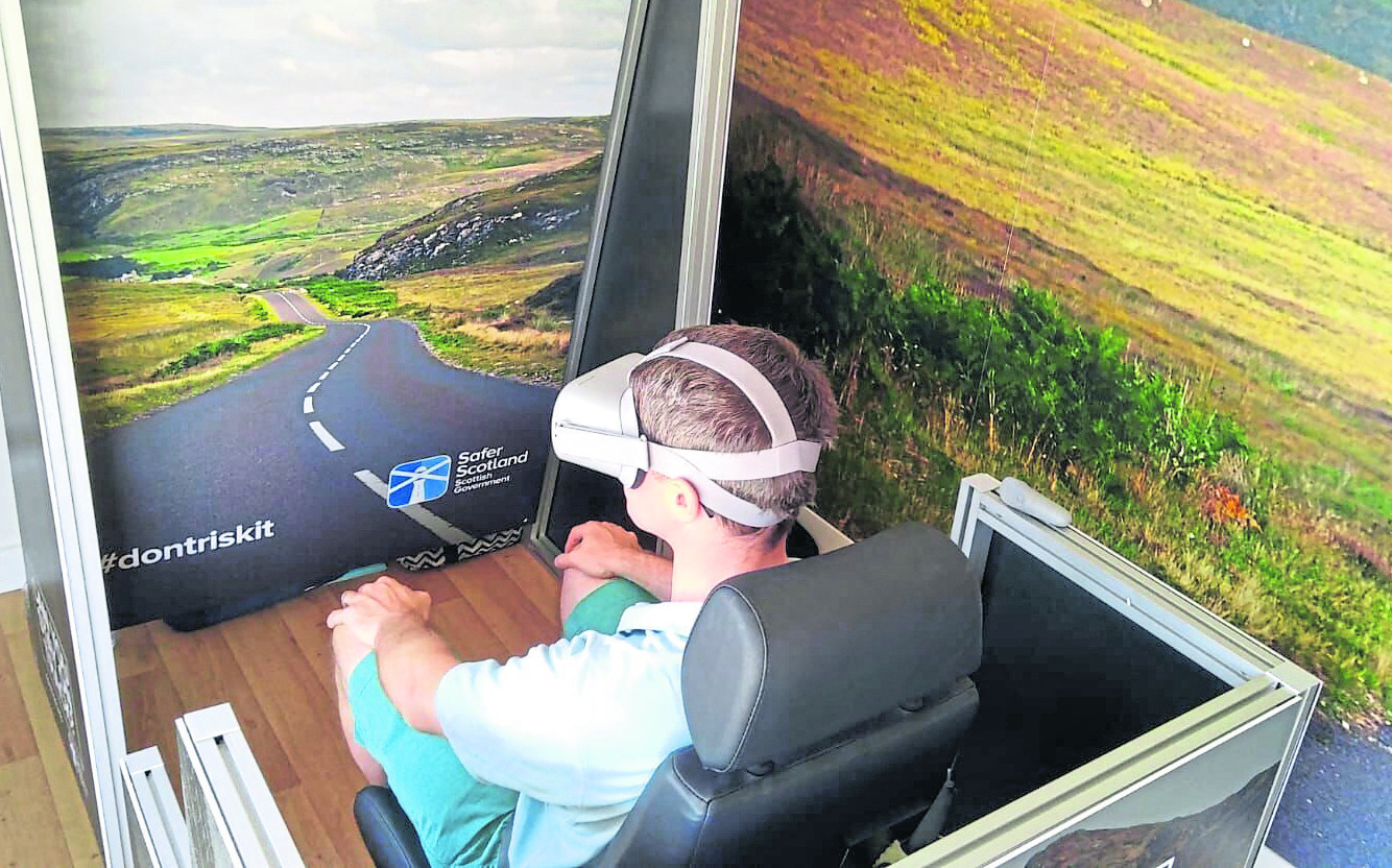 A virtual reality experience designed to promote safe driving on country roads.