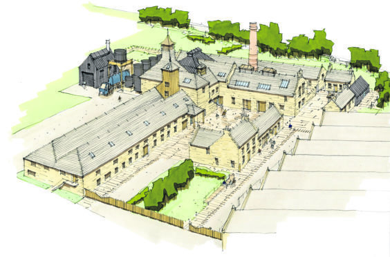 Artist's impression of the Brora Distillery.