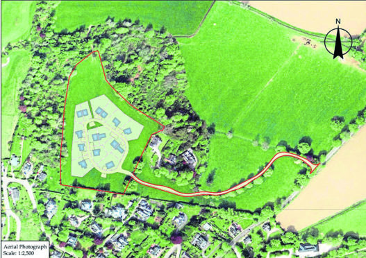 The land at Strathpeffer, where the homes are proposed.
