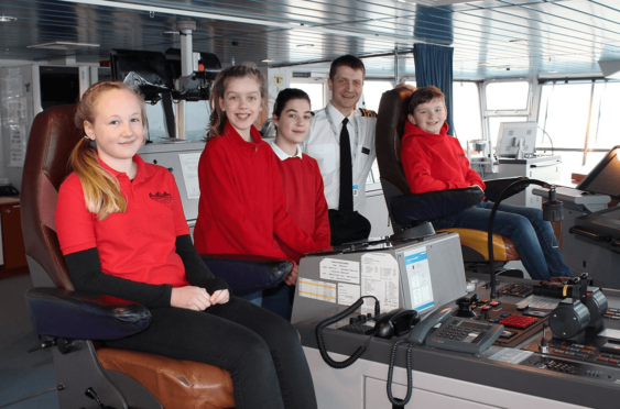 Pupils have taken over safety announcements on board NorthLink Ferries