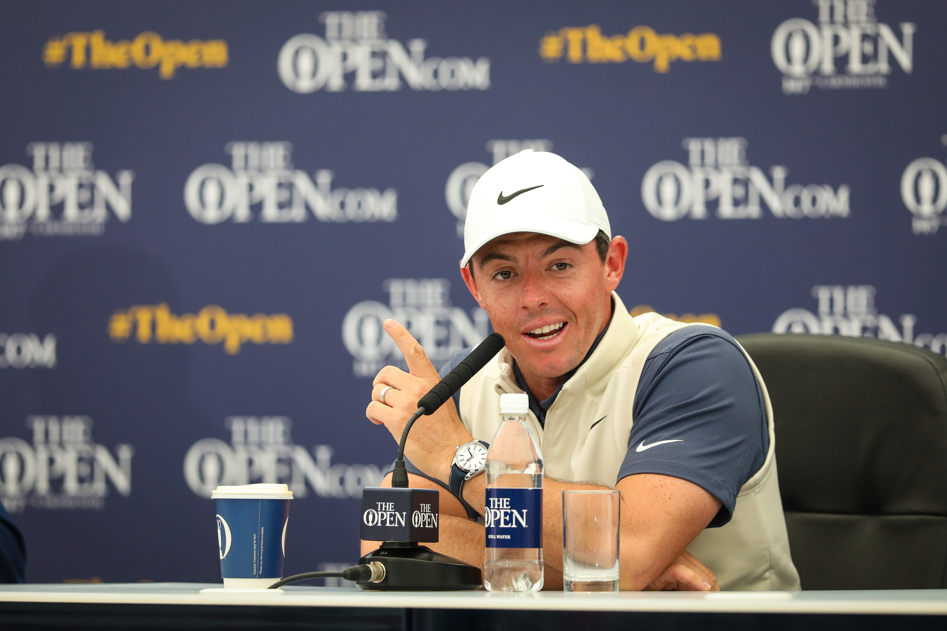 Rory McIlroy speaking ahead of this week's Open getting under way.
