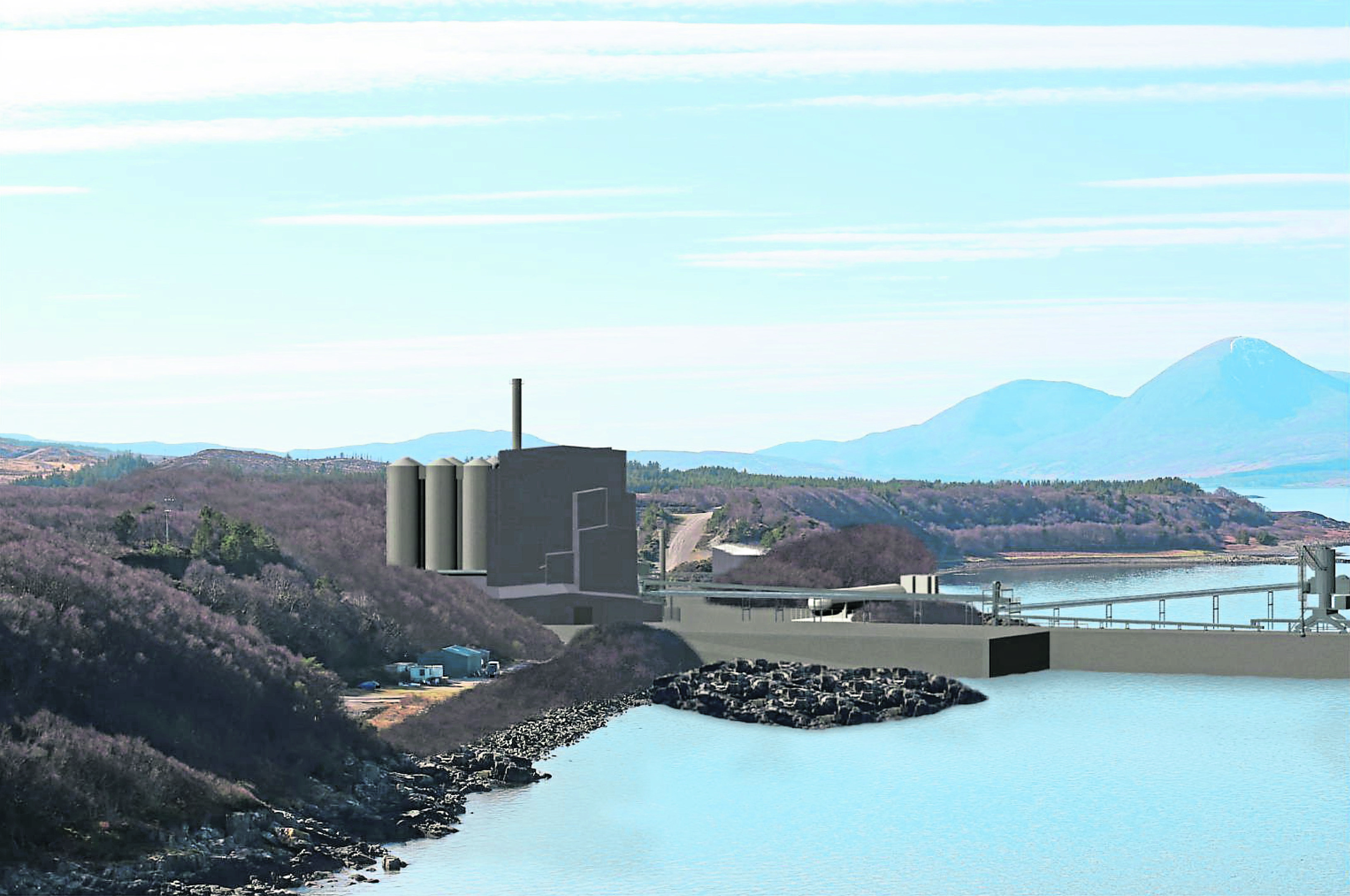 Plans for a new Marine Harvest Fish feed plant at Kyleakin



Impression showing what the plant would look like from Skye Bridge