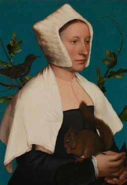 A Lady with a Squirrel and a Starling by Hans Holbein.