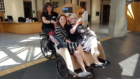Kate Forbes MSP tries out the trishaw