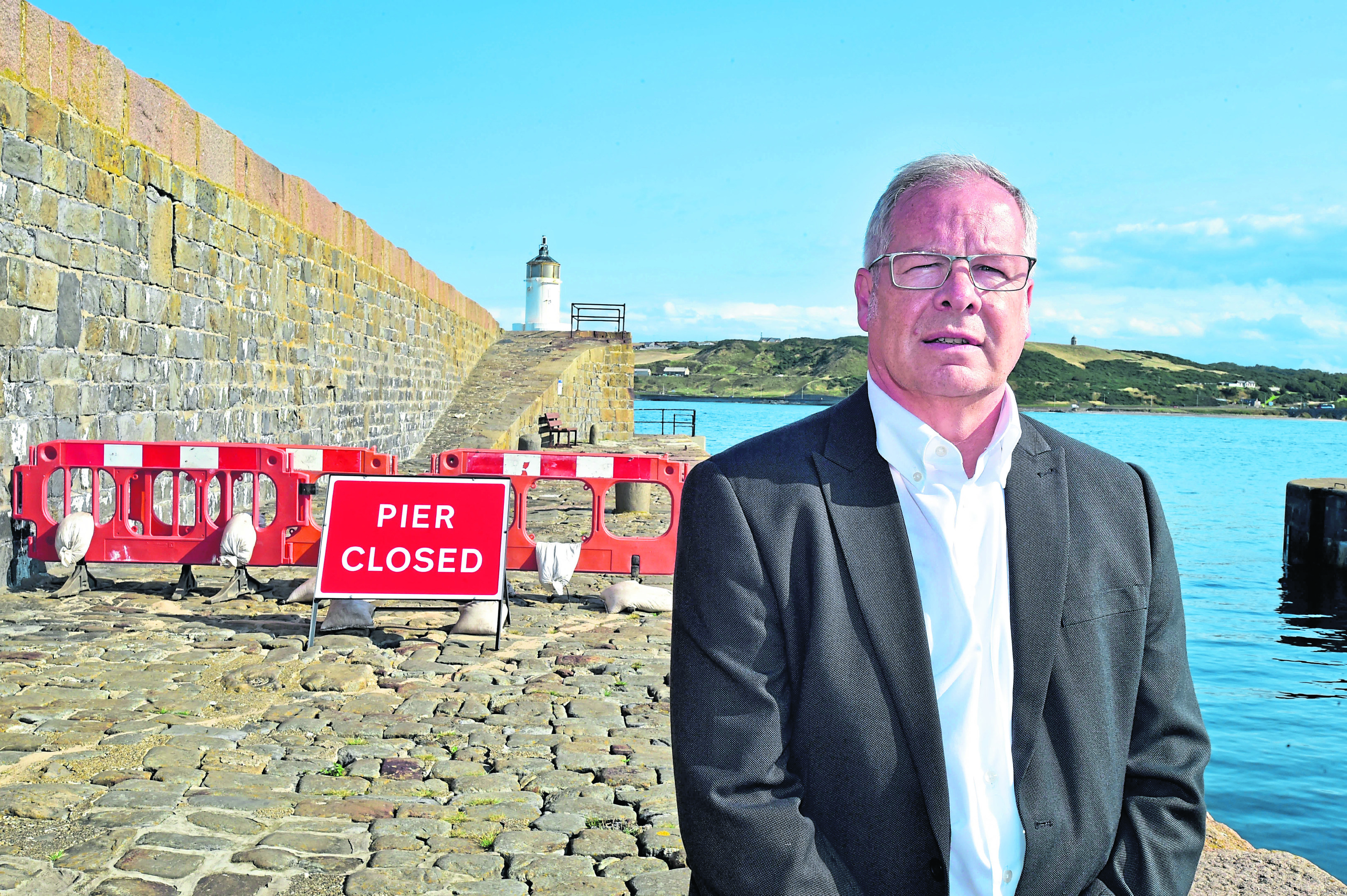 Banff councillor John Cox is backing moves to find a solution for the damaged piers.