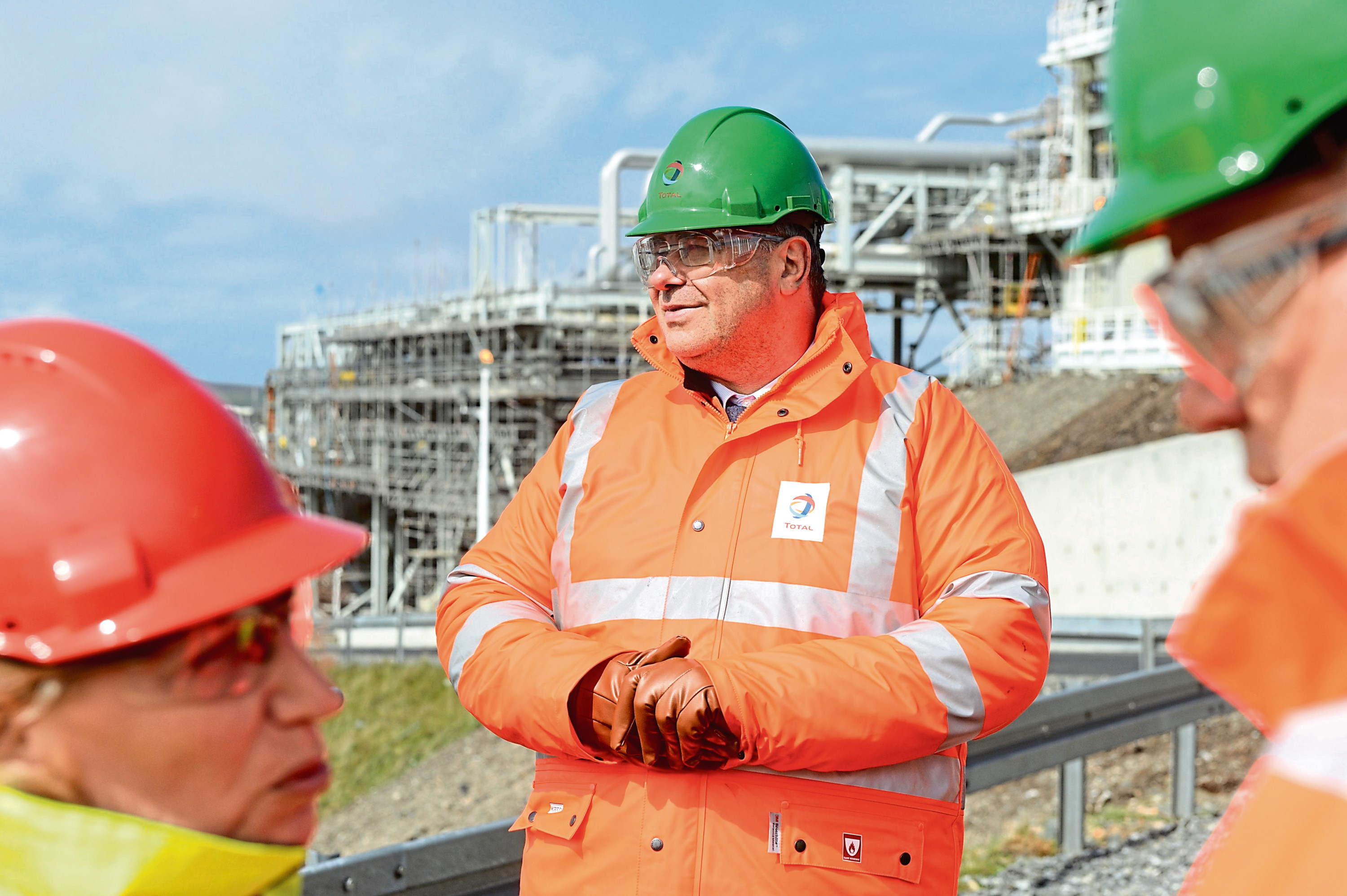 Totals Chairman and CEO, Patrick Pouyanne, at the Shetland Gas Plant.