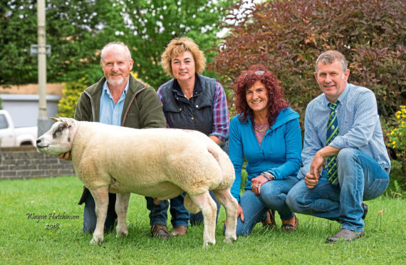 Neale and Janet McQuistin with the 65,000gn Airyolland Castro and its new owners Christine and Paul Tippetts.