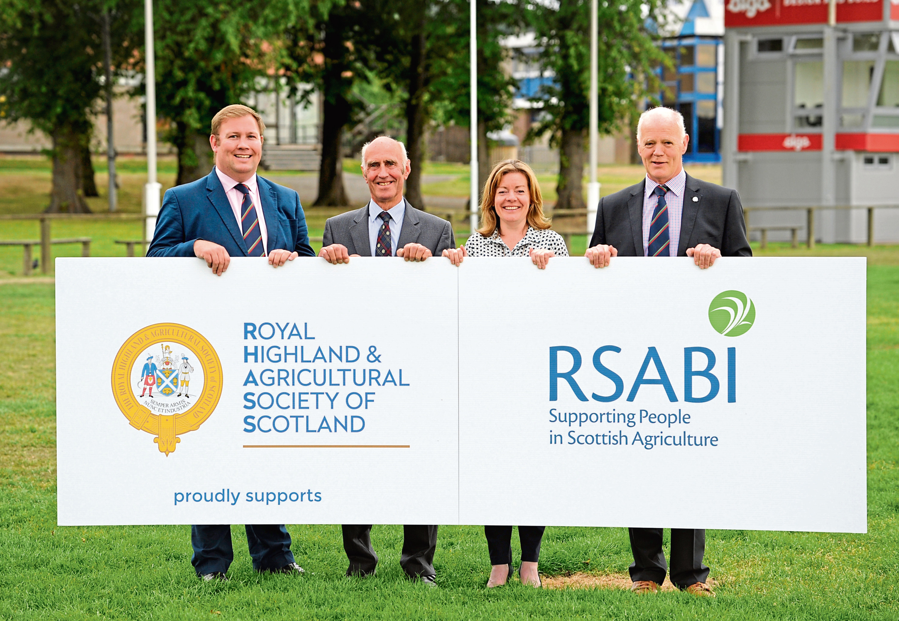 RHASS chief executive Alan Laidlaw, RHASS chairman Jimmy Warnock, Nina Clancy from the RSABI and RHASS honorary secretary  William Gill.
