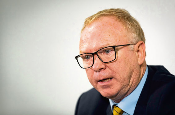 27/08/18
 HAMPDEN PARK - GLASGOW
 Scotland manager Alex McLeish speaks to the press as he announces his latest squad.